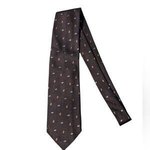 Vintage Vassari 100% Silk Tie Made in Italy For Boyds Geometric 60” Excellent